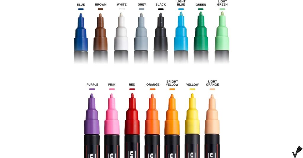 uni-posca paint markers set of 15 features