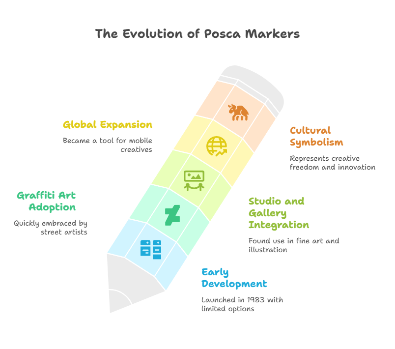 Evolution of Posca Paint Markers Evolution of Posca Paint Markers