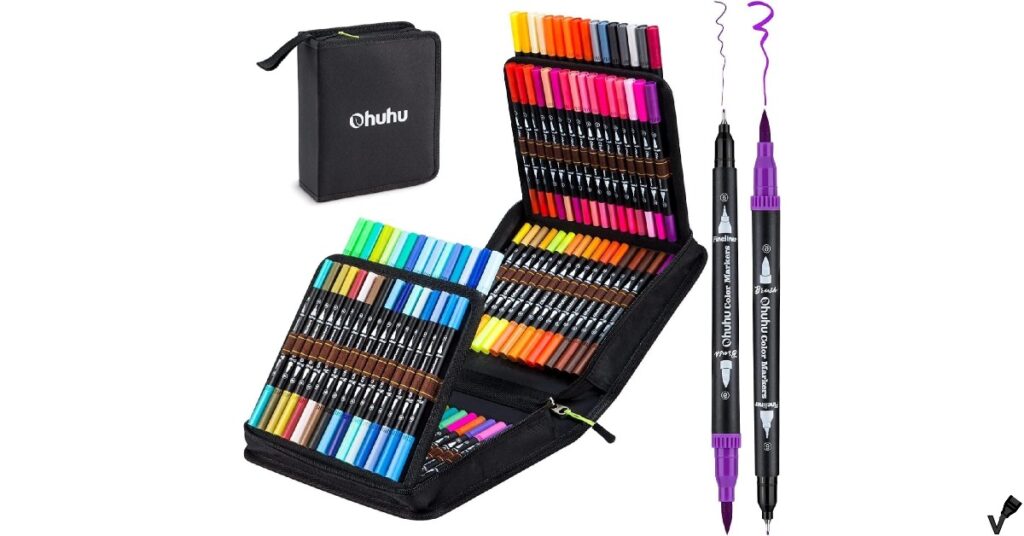 100 Color Ohuhu Dual Brush Markers
