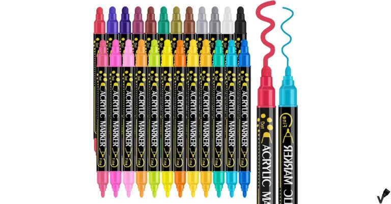 Betem 24 Colors Dual Tip Acrylic Paint Markers