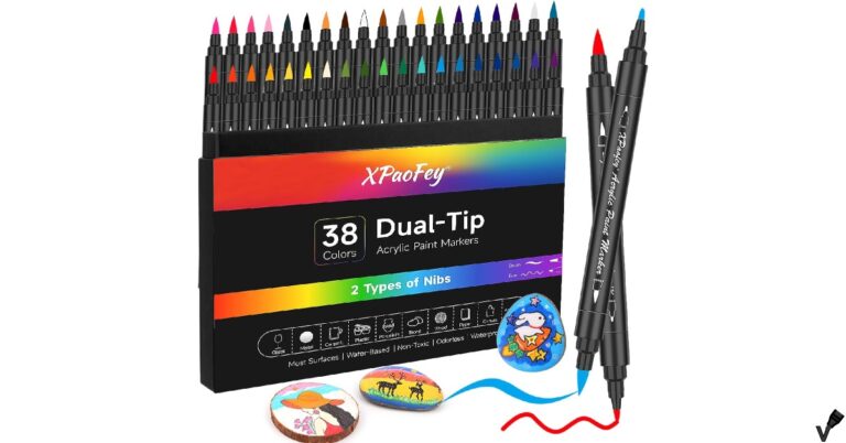 XPaoFey 38 Colors Dual Tip Acrylic Paint Markers