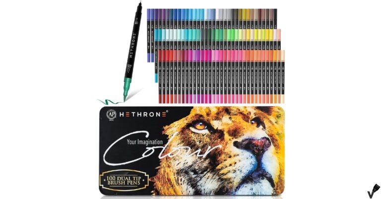 Hethrone Coloring Markers - 100 Colors Dual Tip