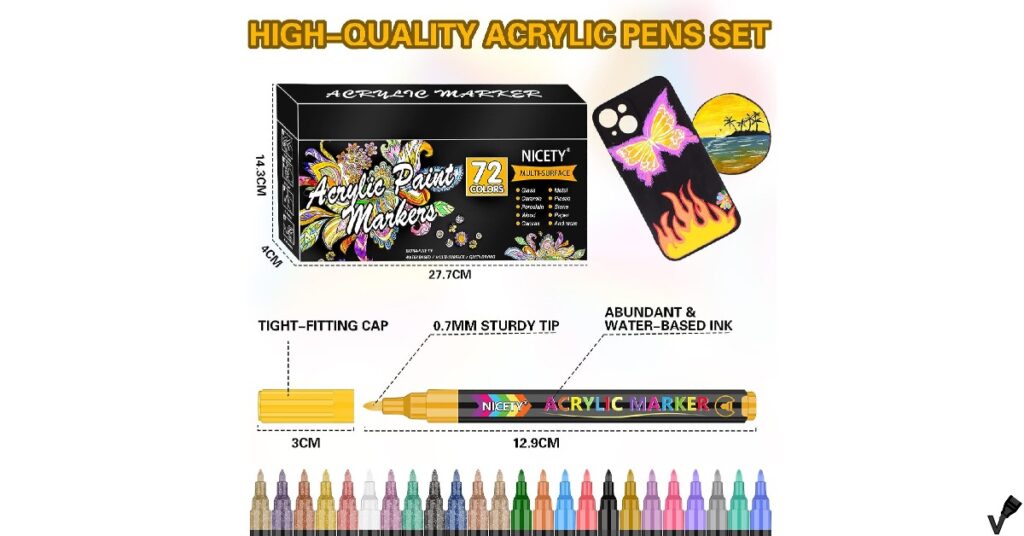 NICETY Acrylic Paint Markers overview
