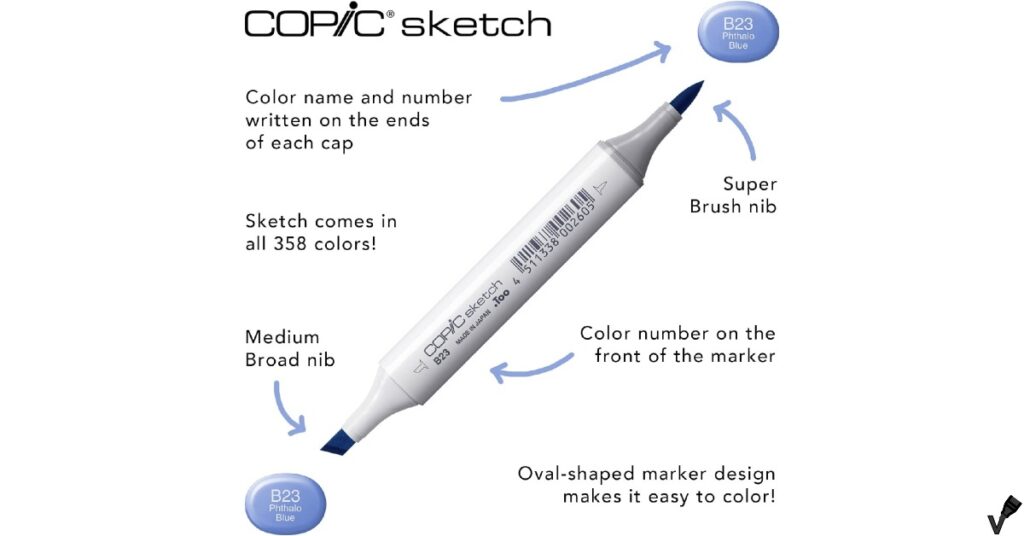 Copic Marker S 6-Piece Sketch Set Overview
