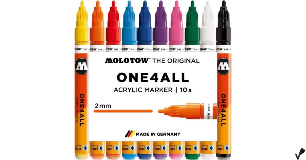 Molotow One4All Acrylic Paint Markers 2mm Basic Set