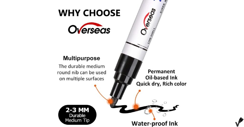 Overseas Permanent Paint Markers - Oil Based - Medium Tip Overview