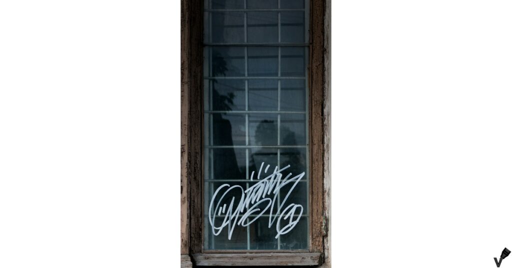 marker signature on window